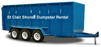 20 yard Rubber Wheel Dumpster in St Clair Shores